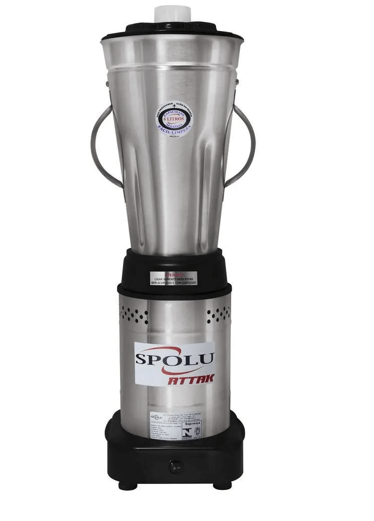 Liquidificador Industrial 6 Litros Attak Baixa Rotação 700W - Spolu